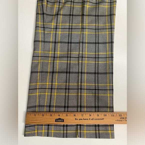 Ellen Tracy Ankle Dress Pants Wide Leg Womens Size 14 Pockets Plaid Gray - Picture 9 of 15
